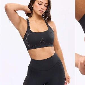 BuffBunny Airbrush Laser BTC Sports Bra “Onyx Black”